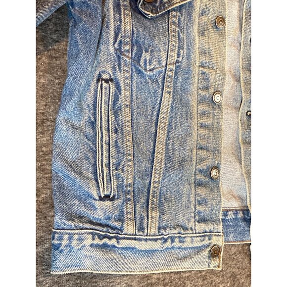 Vintage 80s Levis Jacket Trucker Denim reverts Jean 70506-0214 Women 40 - Picture 5 of 16